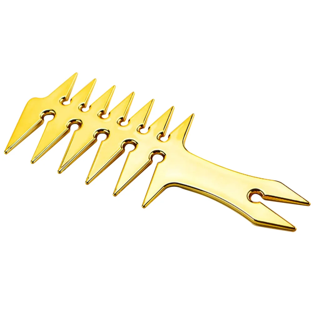 

1Pc Styling Comb Textured Hairdressing Comb Retro Modeling Comb Golden