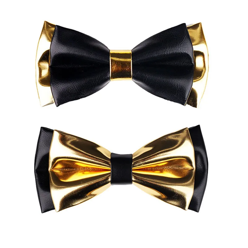 

Bow Tie for Men Double-layer Leather Business Banquet Party Stage Evening Dress Wedding Groom Best Man Bowtie Men's Accessories