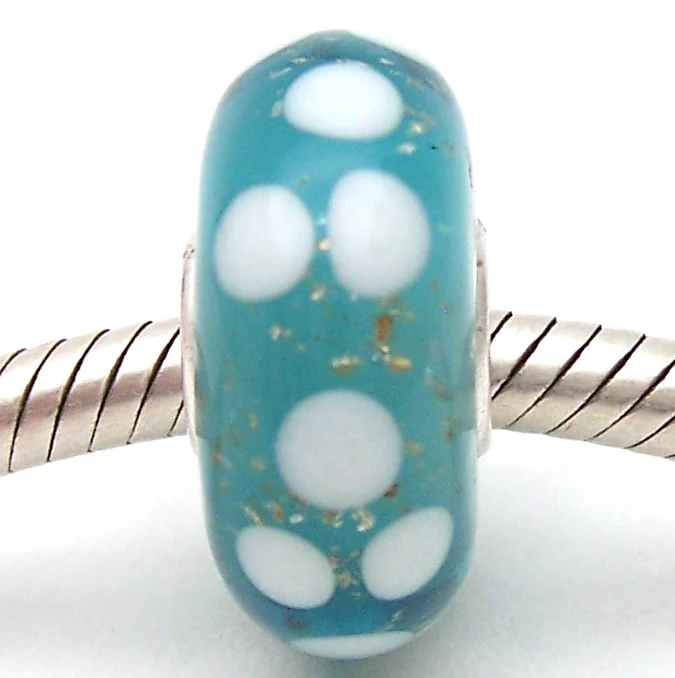 

JG2053 100% S925 Sterling Silver Beads Murano Glass beads Fit European Charms Bracelet charms diy jewelry Lampwork GlassBeads