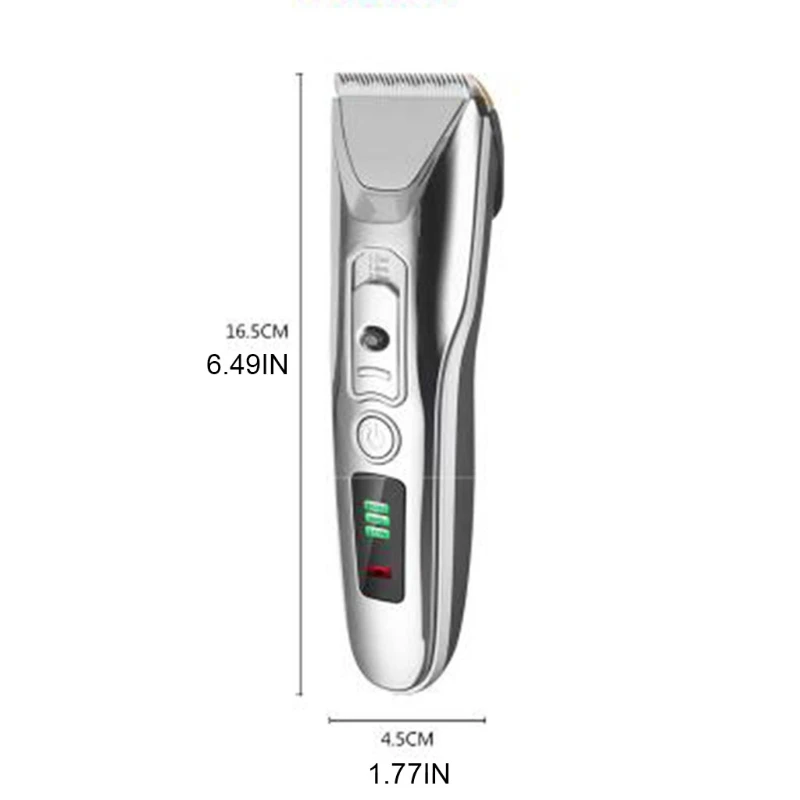 

USB Rechargeable Hair Trimmer LCD Digital Display Hair Clippers Low Noise Hair