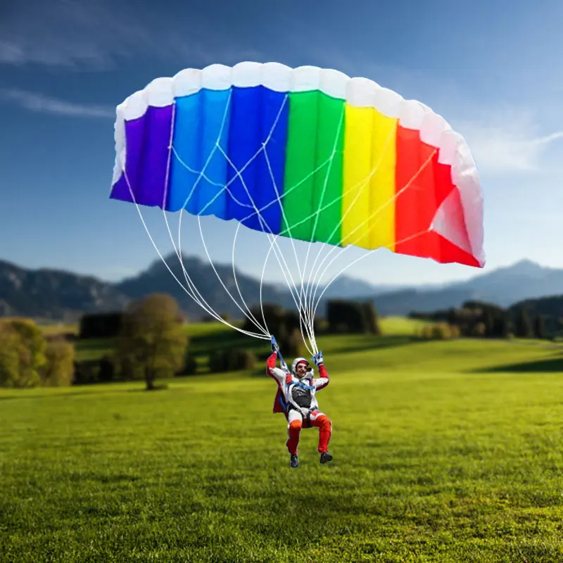 

Dual line parafoil kite flying tools line power braid sailing kitesurf rainbow outdoor toys sports beach