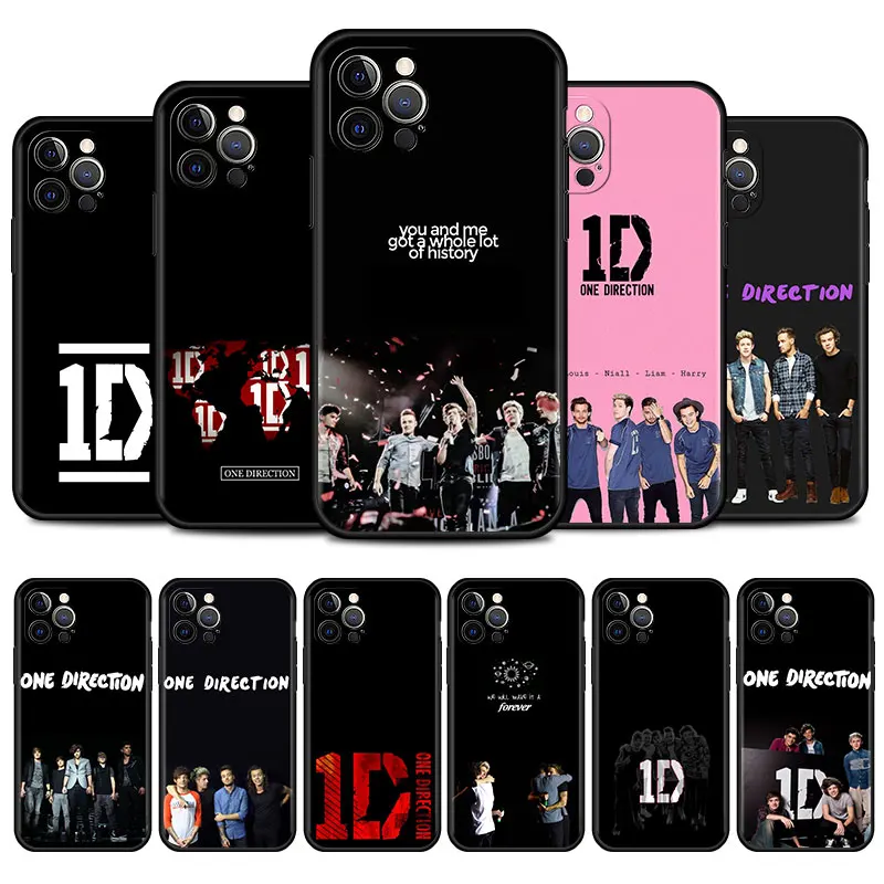 

One Direction Cell Phone Case For IPhone 11 13 7 8 Plus XR 12 Pro Max X 6 XS 12 Mini 5 SE Cover Black Soft Silicone Coque