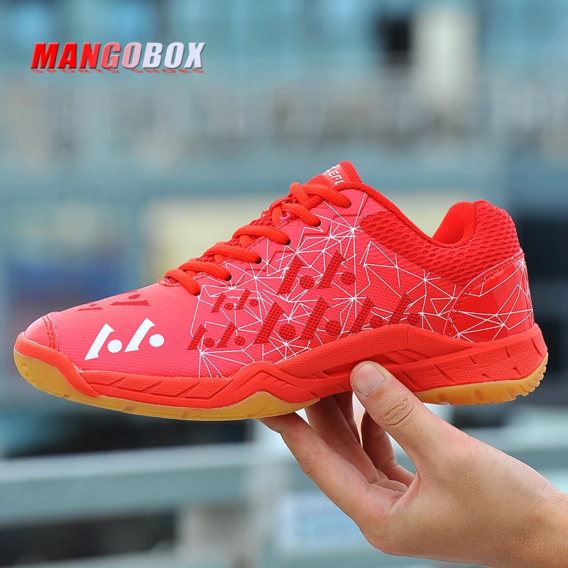 

Профессиональная Обувь для бадминтона для пар, синие и красные спортивные туфли для мальчиков, носимые женские теннисные туфли, нескользящ...