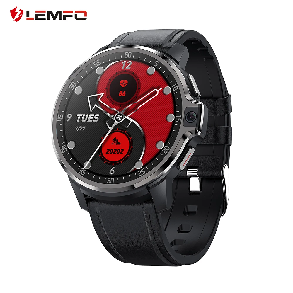 Смарт-часы LEMFO LEMP 4G GPS Wifi Android двойная система 64 Гб ПЗУ 1050 мАч большой аккумулятор