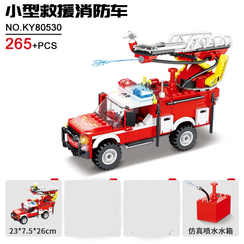 

Building Blocks City Fire Station Model 1155pcs Compatible Construction Firefighter man Truck Enlighten Bricks Toys Children