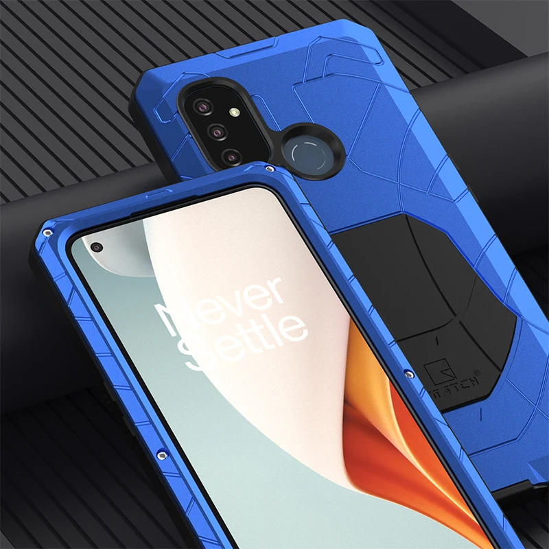 phone case for oneplus nord n100 shockproof cover heavy duty protection armor metal coque for1 nord n10 5g with tempered glass free global shipping