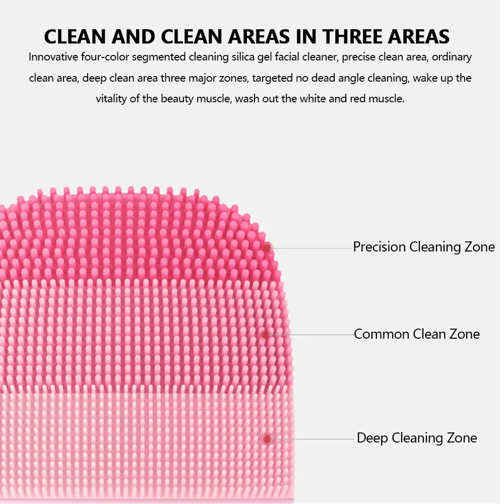 Sonic электрическая Очищающая щетка для лица массажер умный водонепроницаемый