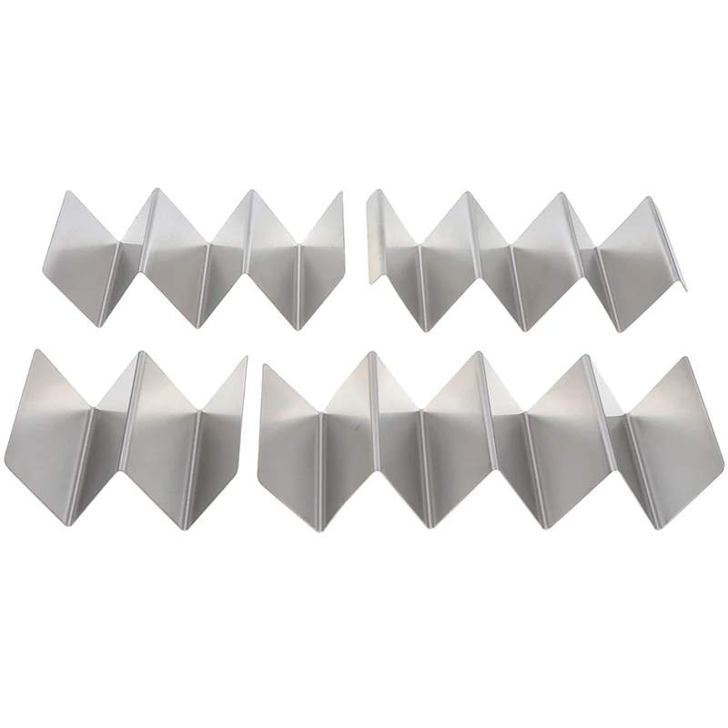 

Chic Stainless Steel Taco Holder Stand Tray Rack Oven Dishwasher Safe Restaurant Hot Outdoor Tableware