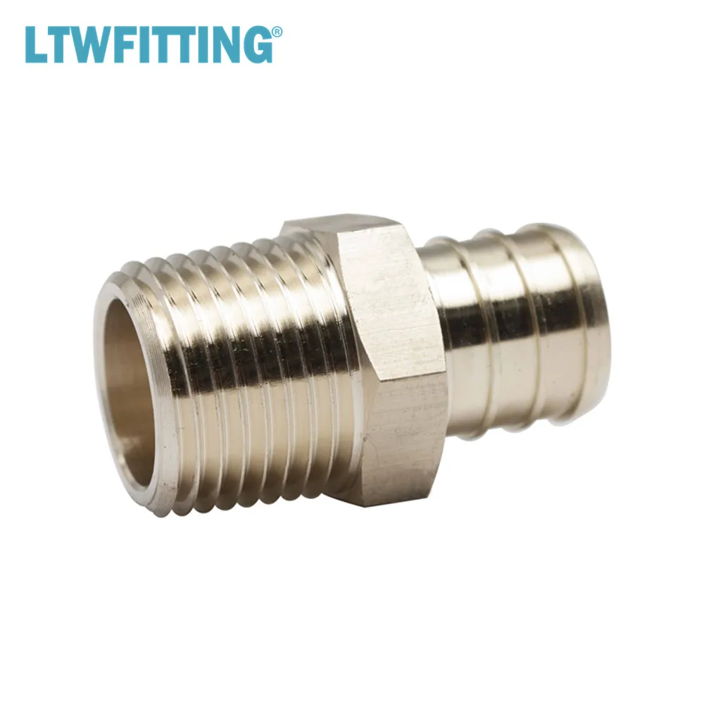 

LTWFITTING Lead Free Brass PEX Adapter Fitting 3/4" PEX x 1/2" Male NPT Crimp Adaptor