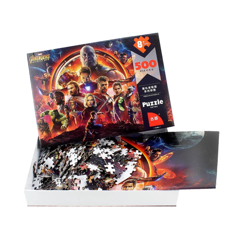 Disney 500 Piece Puzzle Avengers Marvel Intelligence Toy Children Adult Educational Toys Brain Teaser | Игрушки и хобби