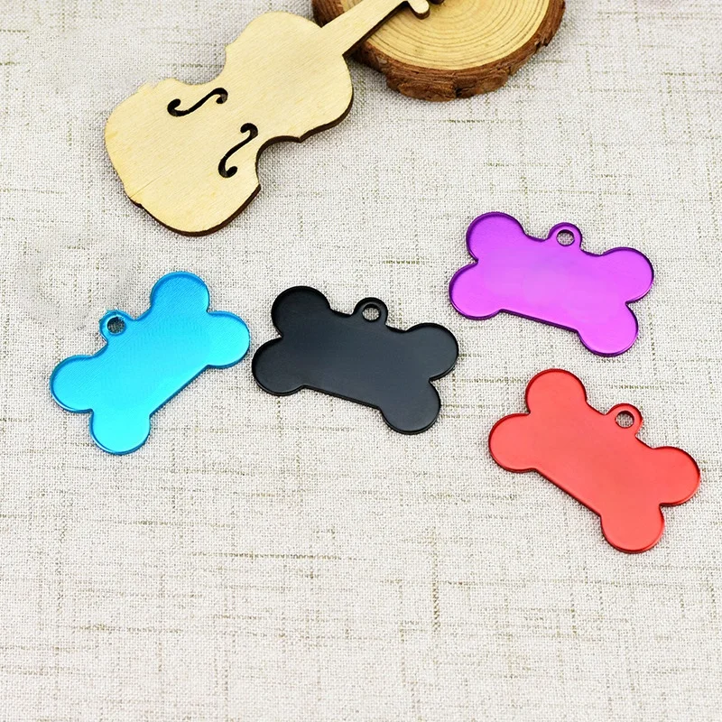 1 pcs Personalized Engraving Anti-lost Dog ID Tag Identification Customized Pet Name Puppy Collar Cat Bone Tags Supplies | Дом и сад