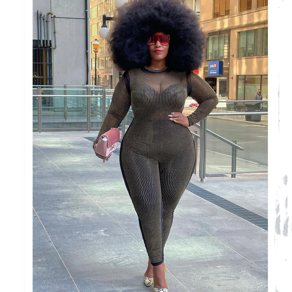 

Аксессуары для женщин, оптовая продажа, сексуальные вечерние сетчатые бриллианты 5xl, облегающие Клубные аксессуары, осенняя одежда, Прямая поставка