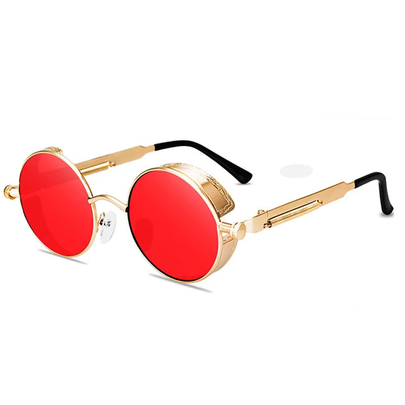 

Sunglasses Steampunk Eyeglasses Metal Spring Foot UV400 Men Spectacles
