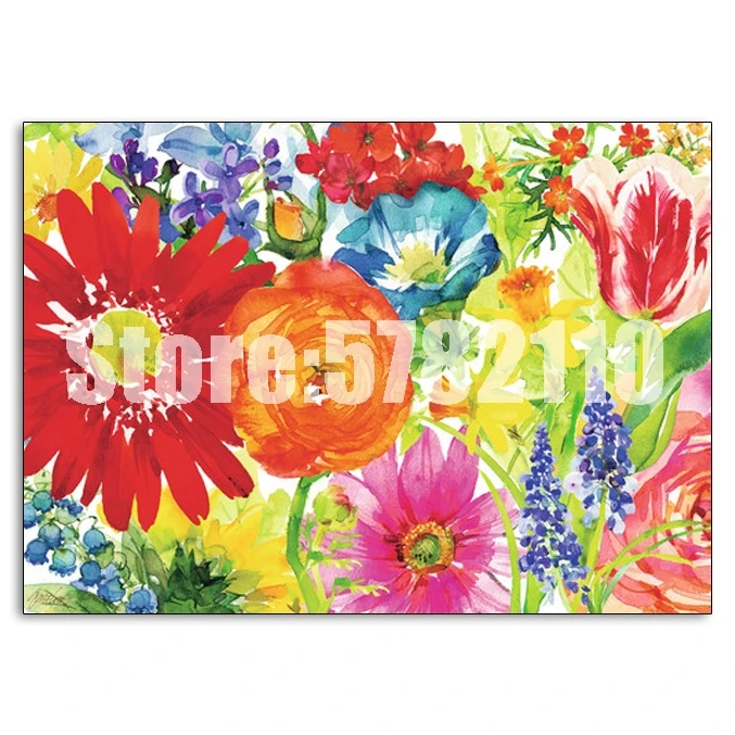 Обильные цветы полная квадратная фотография 5D алмазная вышивка своими руками