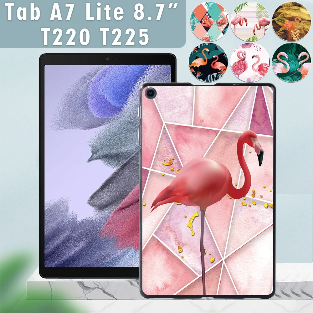 

Чехол для Samsung Galaxy Tab A7 Lite 8,7 дюйма, Женский чехол для планшета, жесткая задняя крышка для Tab A7 Lite 2021, чехол с фламинго