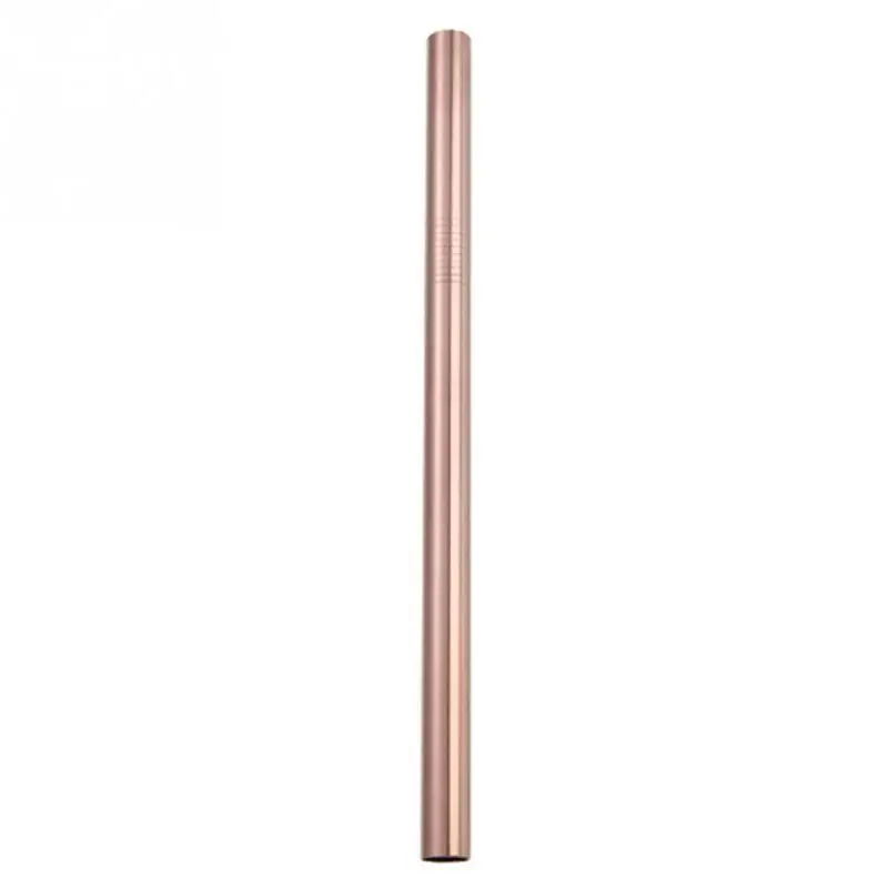12mm rose 8 шт красочные многоразовые, для питья соломы высокого качества 304 металлическая соломинка из нержавеющей стали с чистящей щеткой для кружек - Цвет: 12mm rose