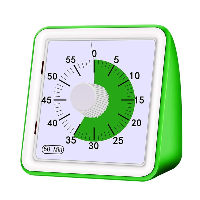 

60 Minutes Analog Visual Timer, Silent Countdown, Time Management Tool For Children And Adults Visual Analog Timer Timing Tools