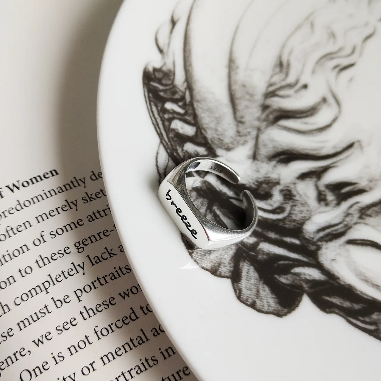 

Korean-style Ornament 925 Sterling Rings Cool Cool Jewelry Fashion Breeze Ring Breeze Ring