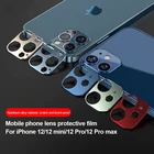 Металлическая защитная пленка для объектива камеры 2021 для IPhone 12 Mini Pro Max, кольцо из алюминиевого сплава для Iphone 12, крышка объектива камеры