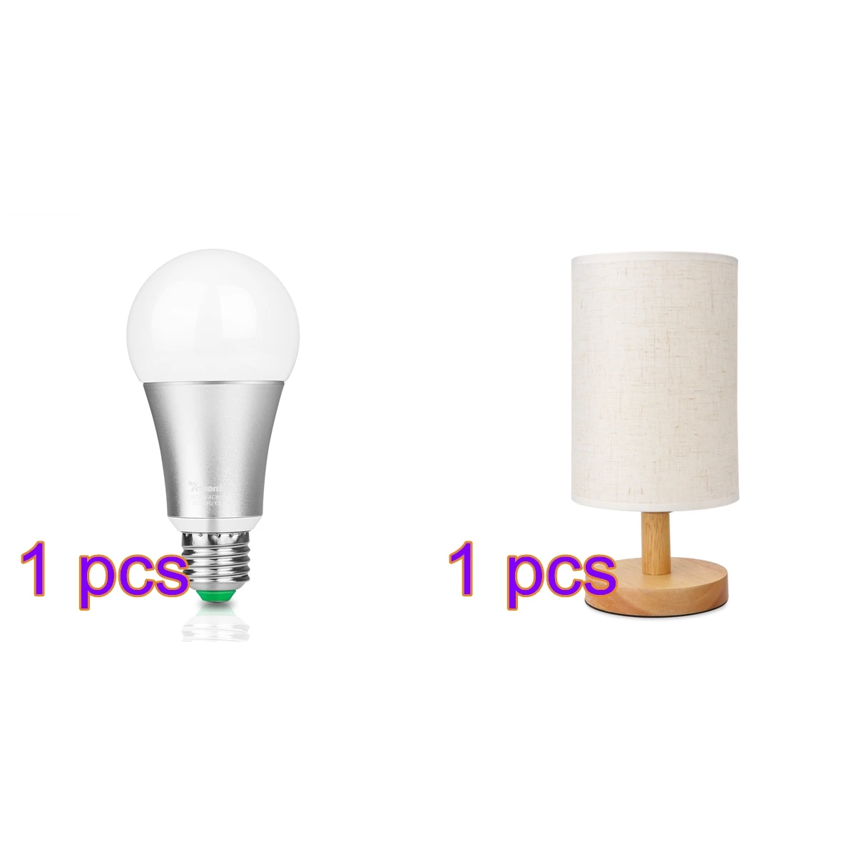 Table Lamp with Bulb Настольная лампа с тканевым абажуром из цельного дерева Цоколь E27 для спальни гостиной книжный шкаф кафе-отеля(лампочка в комплект не входит - Цвет абажура: Table Lamp with Bulb