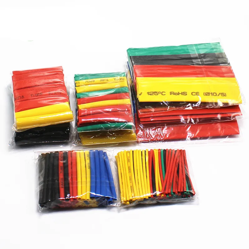 328pcs Heat Shrink Tube Kit Shrinking Assorted Polyolefin Insulation Sleeving Heat Shrink Tubing Wire Cable 8 Sizes