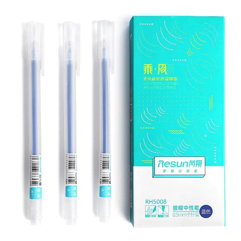 Комплект из 3 предметов Новинка простой гелевая ручка 0 5 мм черные голубые