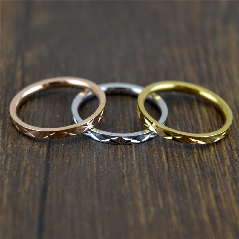 

Bohemian 2mm Thin X Shape Wedding Rings for Women Girls Female Anillos Bagues Accessories Fashion Stainless Steel Jewelry Ringen