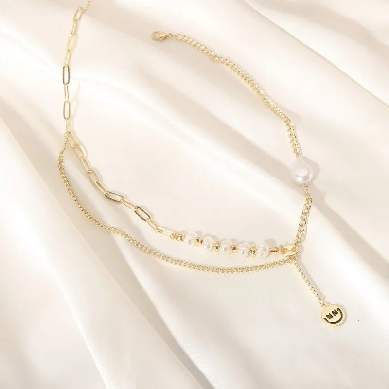 

Irregular Pearl Necklace Clavicle Chain New Simple Fashion Jewelry for Women