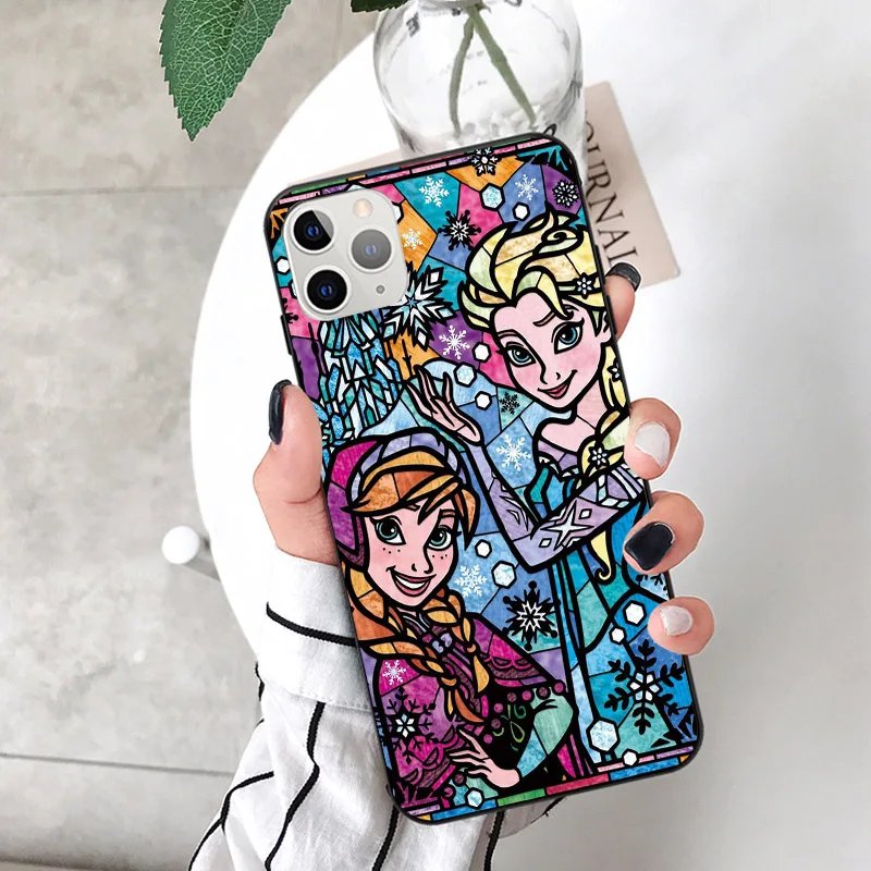 TPU Чехол для iPhone X XS MAX XR 11Pro 6 6S 7 8 Plus из ТПУ с милым мультяшным изображением принцессы дисни эльфа Ститч Винни Пуха - Цвет: TPU