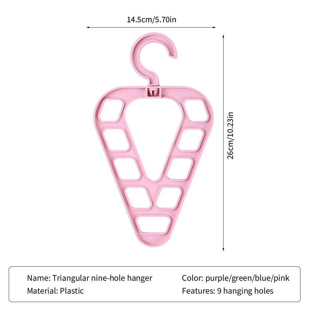 

Triangle 9-Hole Magic Clothes Hanger Space Saving Wardrobe Scarf Storage Cloth Hanger Drying Racks Clothes Organizer