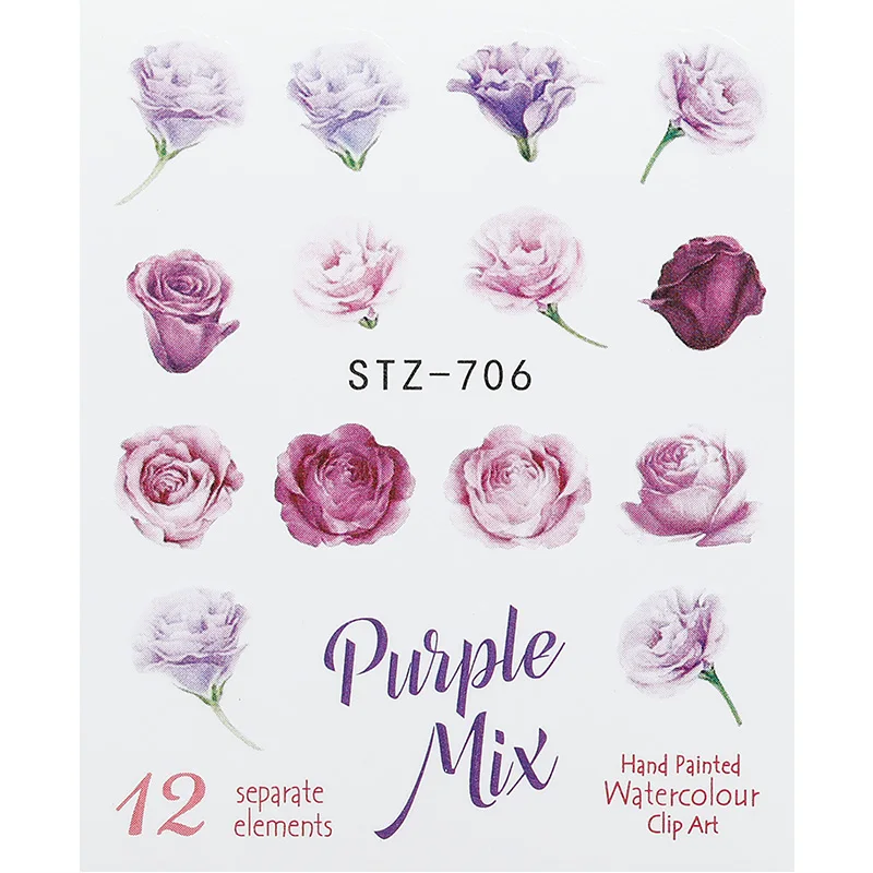 2019 новый стиль наклейка на ногти водная Переводные картинки