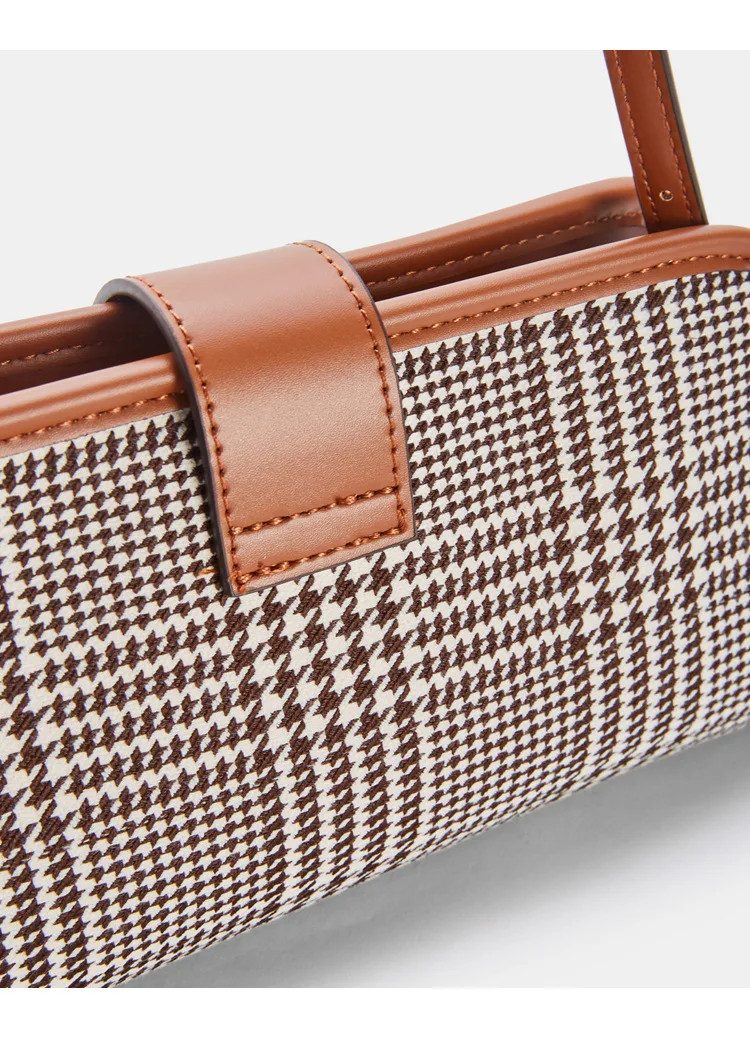 

2021 New Fashion Shoulder Messenger Bag PU Leather Casual Large Capacity Houndstooth Bags Women Handbags Totes Bags Clutch Bag