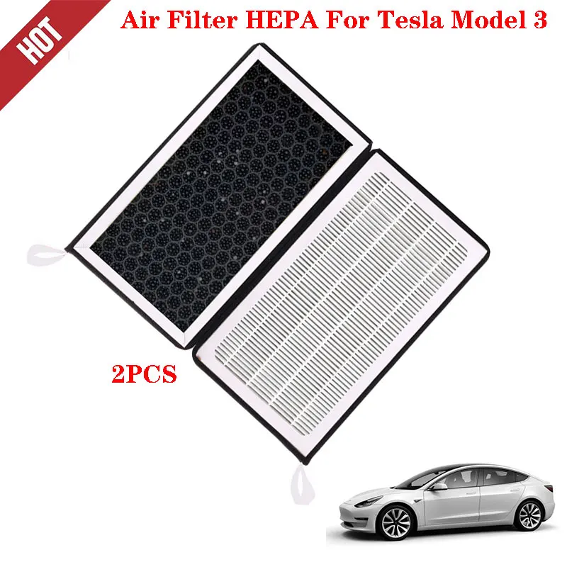 

for Tesla Model 3 Y 17-22 Activated Carbon Air Filter HEPA with Activated Carbon Air Conditioner Replacement Cabin Air-Filters