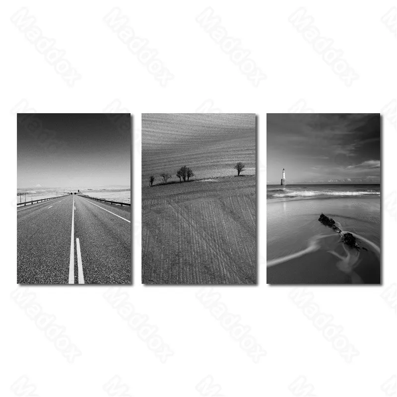 

Waterproof Ink Gray Series Landscape Black and White Decorative Painting Personality Fashion Study Bedroom Hanging Paintings