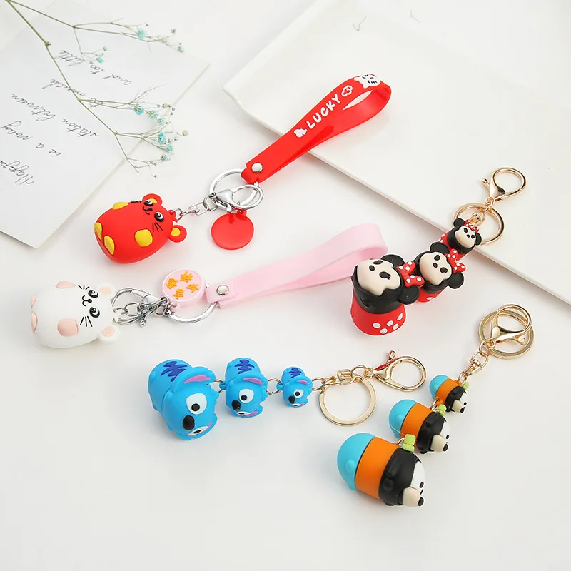 Новая Милая Счастливая кукла мышка брелки эпоксидные ПВХ мягкие пластиковые для