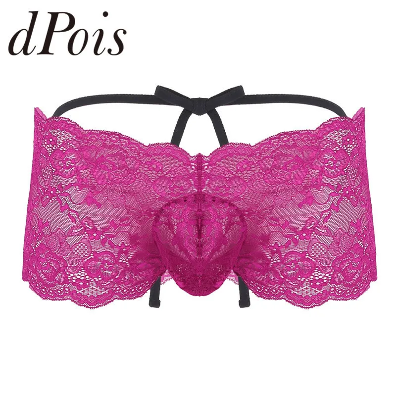 

Мужские прозрачные кружевные трусы с низкой посадкой