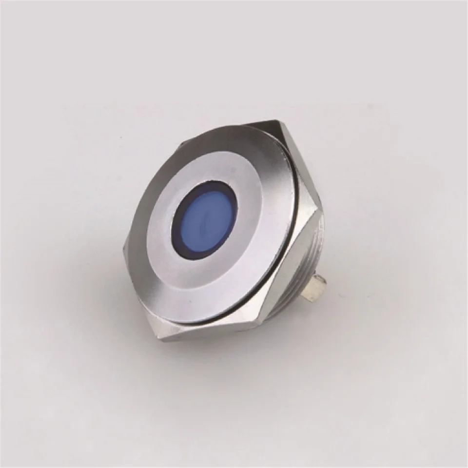 Водонепроницаемый металлический светодиодный индикатор, 30 мм, IP67, сигнальная лампа, автомобисветильник, лодочная машина, Предупреждение сигнал, 5 В, 12 В, 24 В, 110 В, 220 В, красный