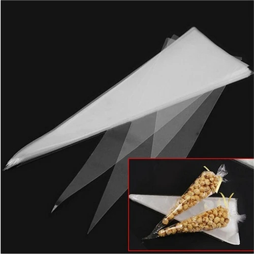 100 шт прозрачные конфеты целлофановый конус пластиковые виолончели сладкий