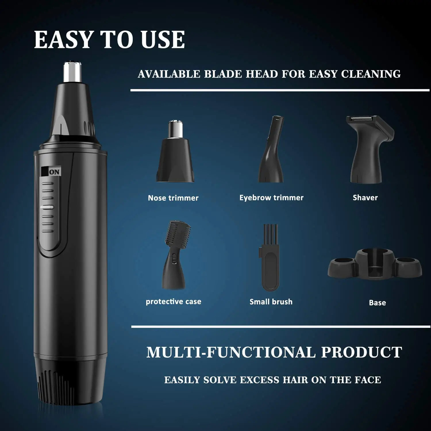 

Nose and Ear Hair Trimmer-Professional Painless Nose Hair Trimmer Clipper Electric Nose TrimmerWaterproof Dual Edge Blades