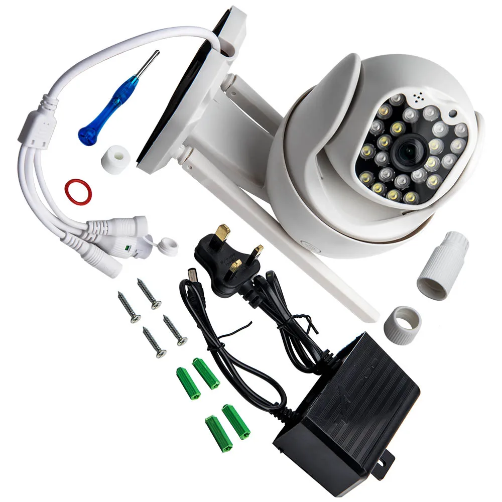 Водонепроницаемая 1080P HD IP камера видеонаблюдения наружная WiFi PTZ беспроводная