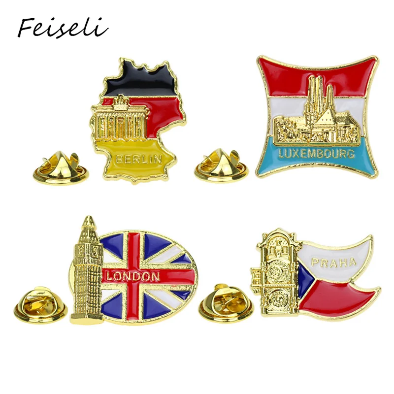 Feiseli Чехия Люксембург Лондон большой бен Берлинская брошь для мужчин женщин