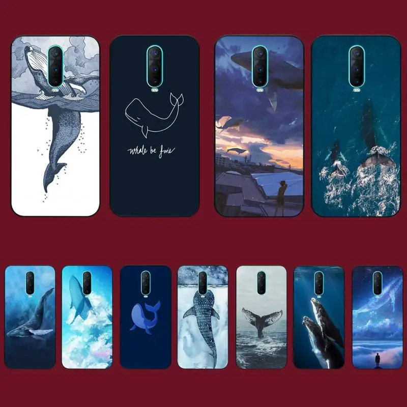 

TOPLBPCS Killer Whale Orca Watercolor Phone Case for Vivo Y91C Y11 17 19 53 81 31 91 55 V17 11i 9 for oppo
