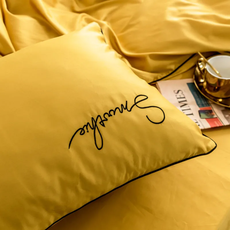 Funda de almohada suave de verano, funda de almohada moderna de Color s&oacute;lido, de calidad para el hogar-2