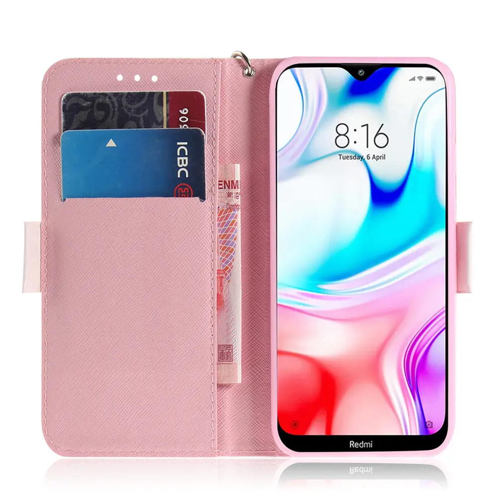 Чехол из искусственной кожи для Xiaomi Redmi 8A 7A 6A 6 7 8 Pro чехлы книжки с бумажником redmi k20