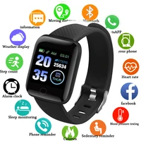 116plus smartwatch men women fitness tracker watch sport waterproof pedometer heart rate blood pressure smart watch for android