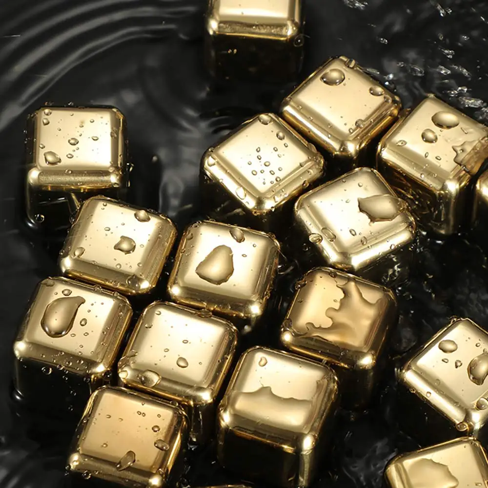 Кубики из нержавеющей стали многоразовые камни для виски вина долгое охлаждение