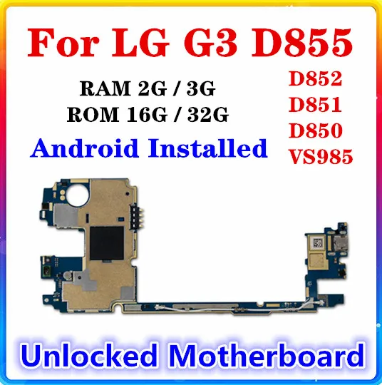 16 Гб/32 ГБ для LG G3 D855 D850 материнская плата с системой Android 100% Оригинал разблокирован