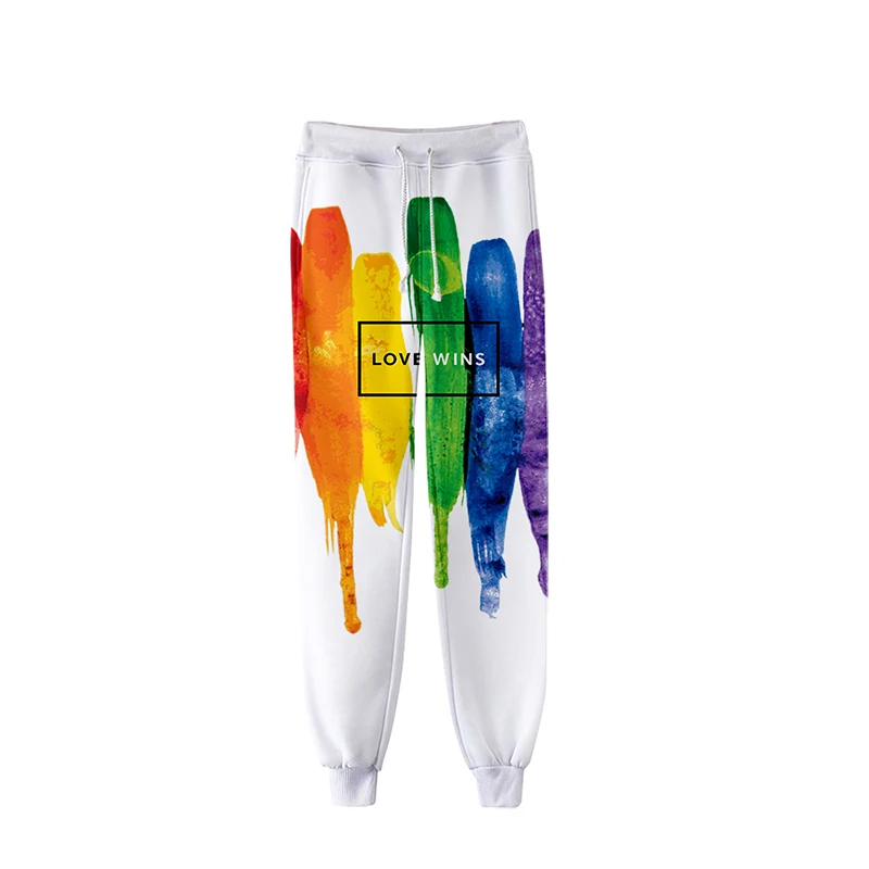 

LGBT 3D Printed Sweatpants Fashion Casual Jogger Pants Casual Warm Pants Slim Kpop Men/women Pants Rainbow Flag Men Women Mid