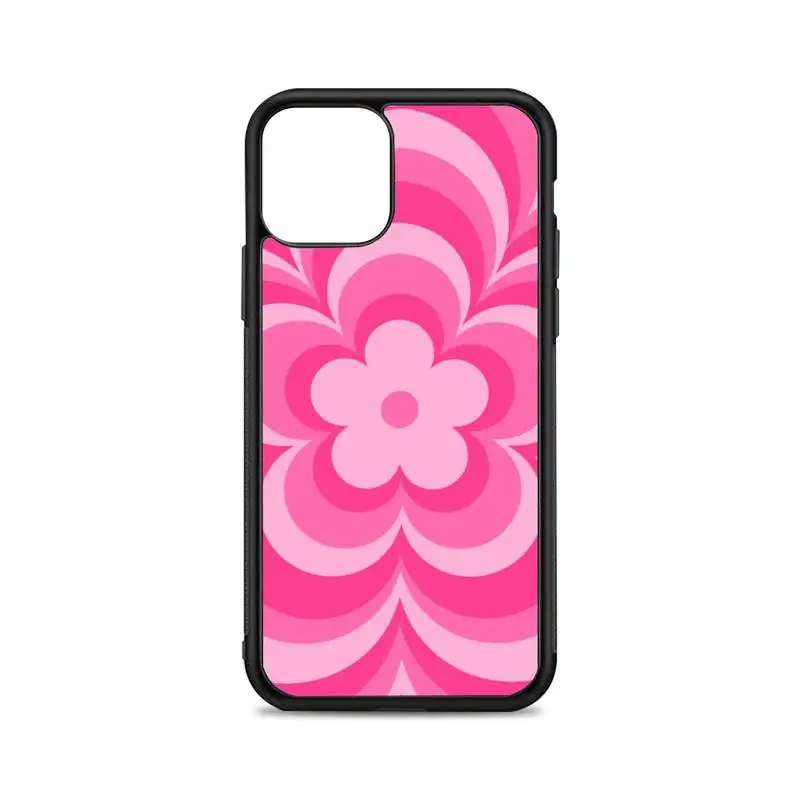 

Pink FLOWER TRANCE Phone Case for iPhone 12 mini 11 pro XS Max X XR 6 7 8 plus SE20 High quality TPU silicon cover
