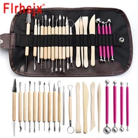 20pcsset ceramic clay tools kit polymer clay tools pottery tools set wooden pottery sculpting clay cleaning tools diy sculpture